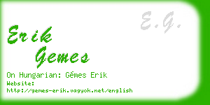 erik gemes business card