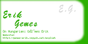 erik gemes business card